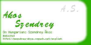 akos szendrey business card
