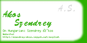 akos szendrey business card